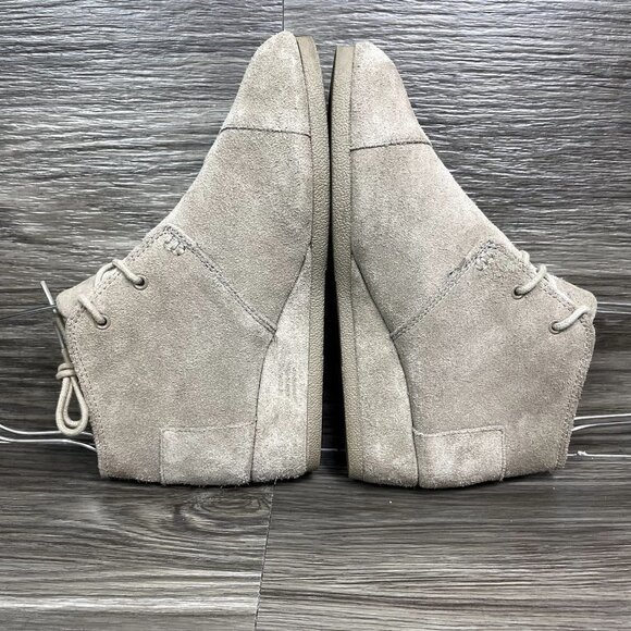 TOMS Desert Beige Suede Wedge Ankle Booties Women's Shoes Size‎ 4 - Picture 6 of 8
